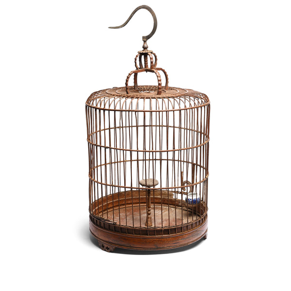 Bamboo Bird Cage From Peking - Ca 80 Yrs Old