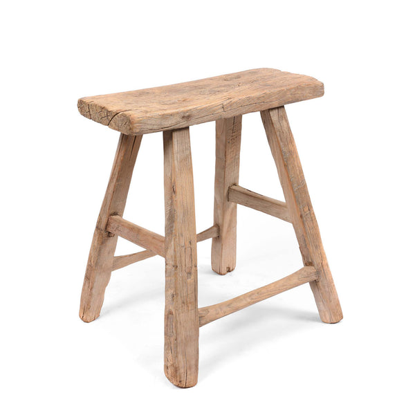 Chinese Elm Saddle Stool From Shanxi - 19thC