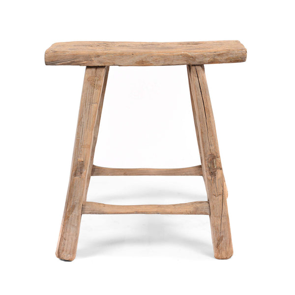 Chinese Elm Saddle Stool From Shanxi - 19thC
