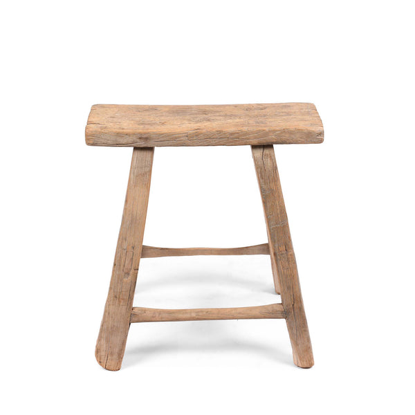Chinese Elm Saddle Stool From Shanxi - 19thC