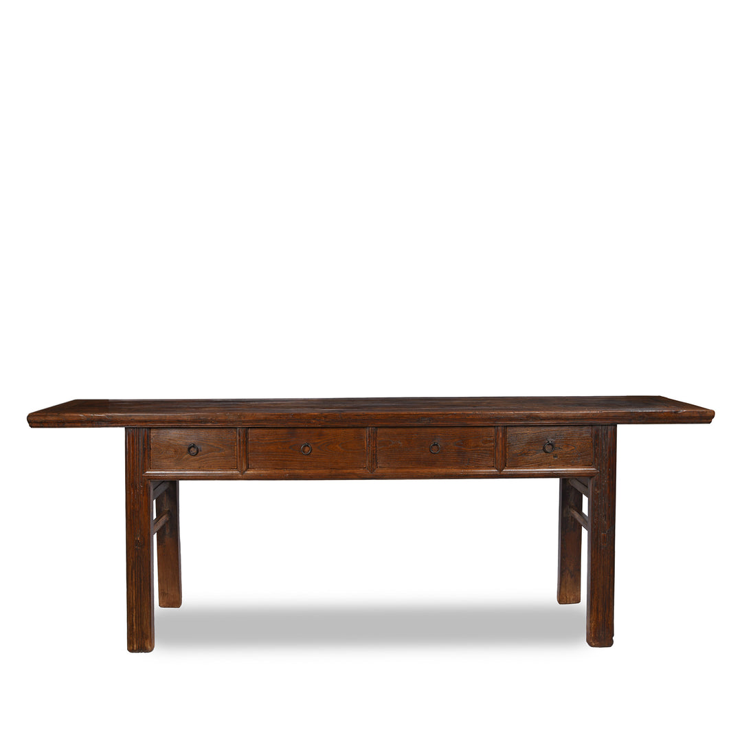 4 Drawer Elm Console Table From Shanxi - 19thC | Indigo Antiques