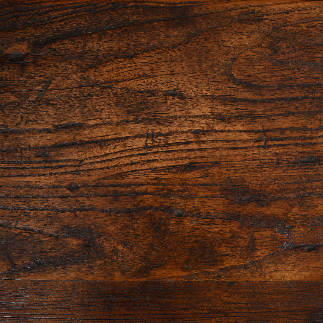 Surface Detail From 4 Drawer Elm Console Table From Shanxi - 19thC | Indigo Antiques