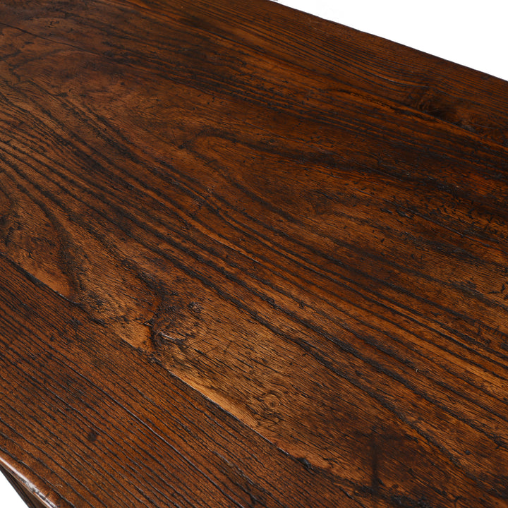 Surface Detail From 4 Drawer Elm Console Table From Shanxi - 19thC | Indigo Antiques