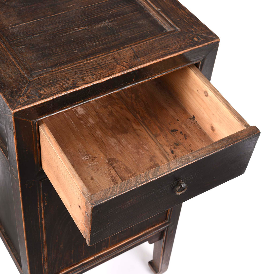 Drawer Detail From Black Lacquer Side Cabinet From Shanxi - 19thC | Indigo Antiques