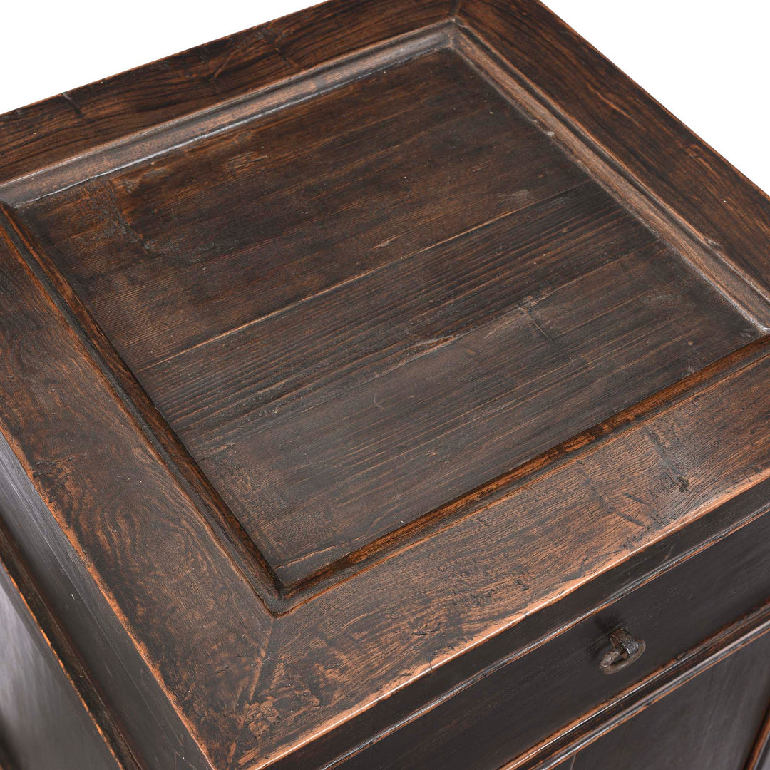 Surface Of Black Lacquer Side Cabinet From Shanxi - 19thC | Indigo Antiques