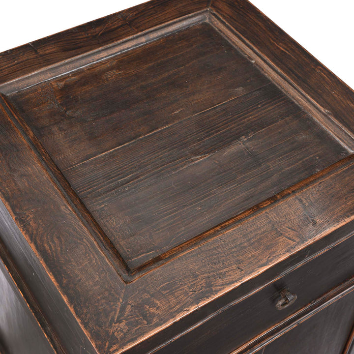 Surface Of Black Lacquer Side Cabinet From Shanxi - 19thC | Indigo Antiques