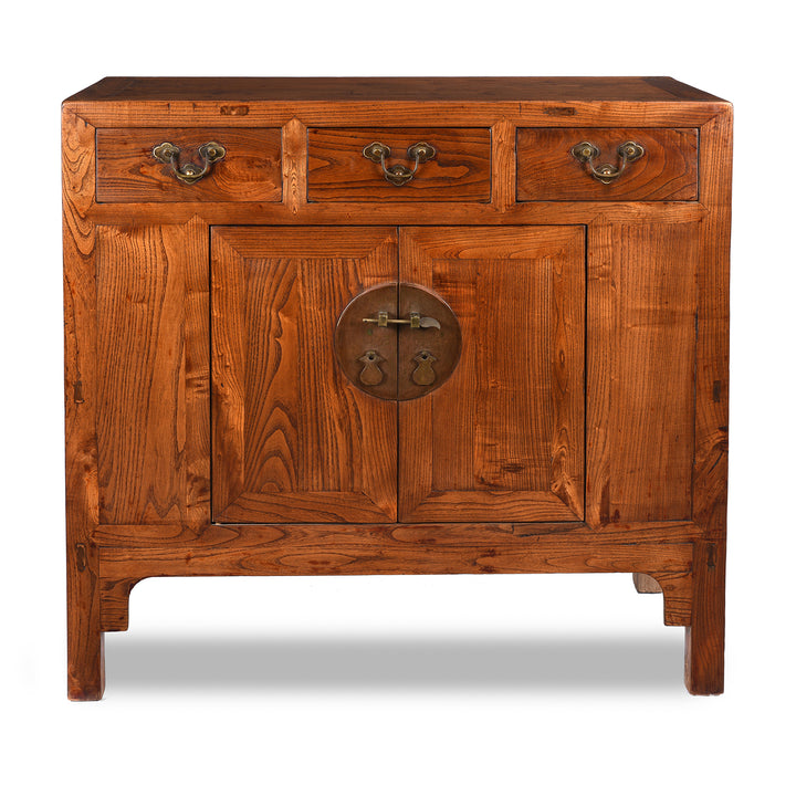 Antique 3 Drawer Chinese Elm Sideboard From Hebei - 19thC | Indigo Antiques