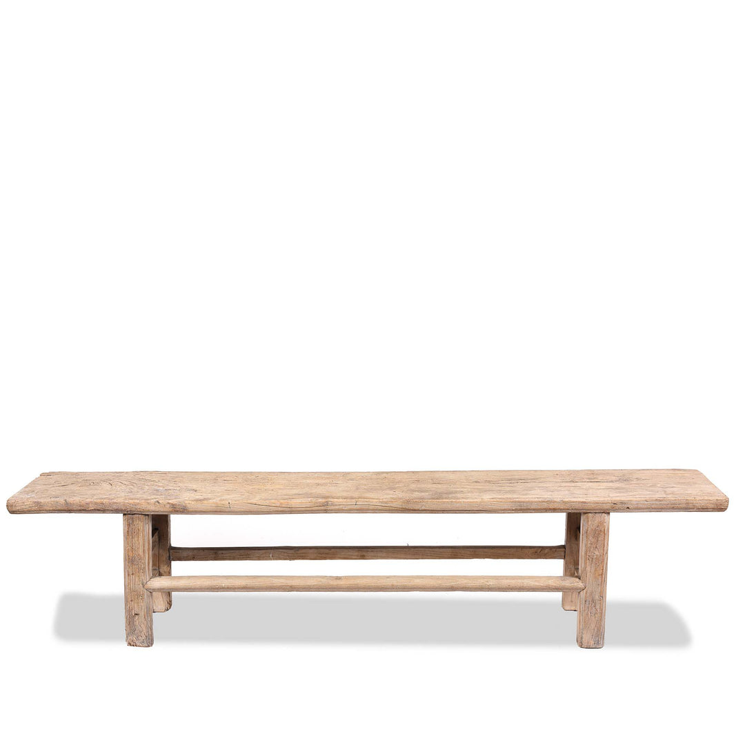 Long Elm Farmhouse Bench From Shandong - 19thC | Indigo Antiques