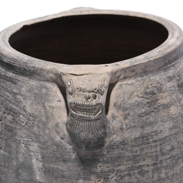 Handle Carving Detail From Terracotta Storage Jar From Shanxi -19thC | Indigo Antiques