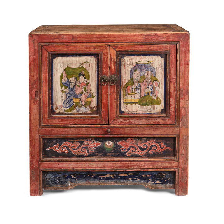 V1 Painted Mongolian Side Cabinet - 19thC | Indigo Antiques