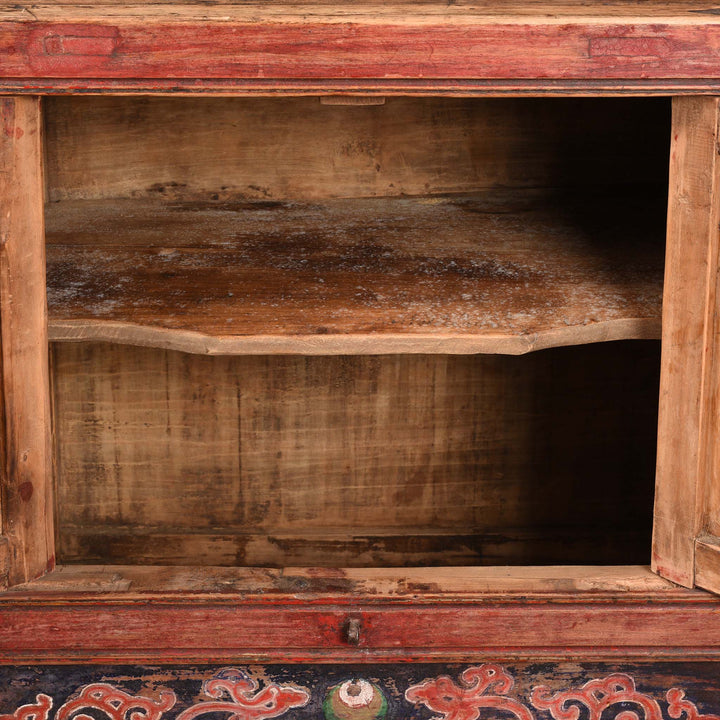 Interior Of V1 Painted Mongolian Side Cabinet - 19thC | Indigo Antiques