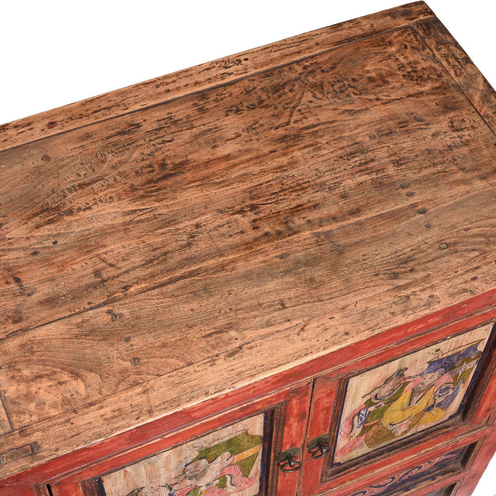 Surface Of V2  Painted Mongolian Side Cabinet - 19thC | Indigo Antiques