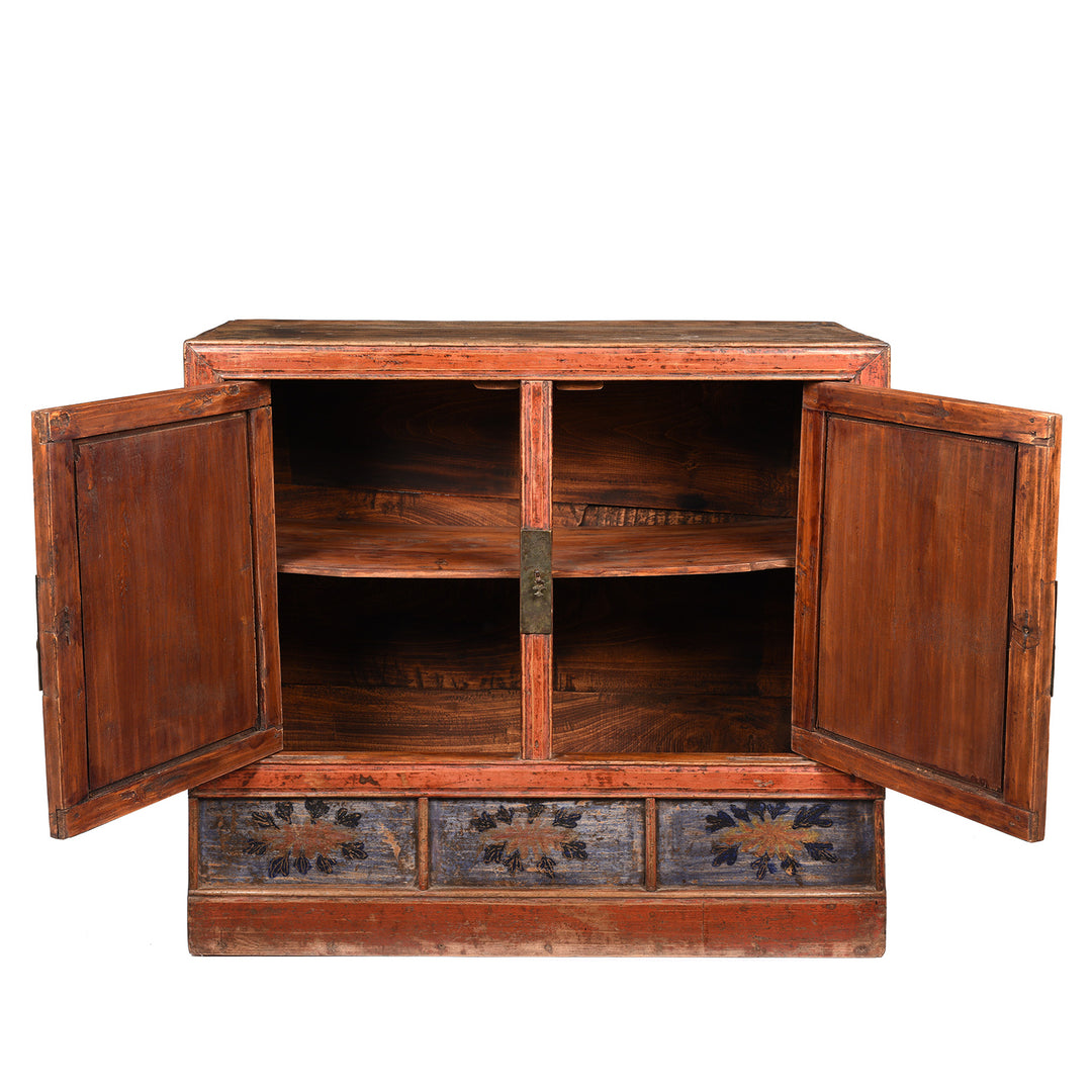 Interior View Of Painted Mongolian Cabinet - 19thC | Indigo Antiques