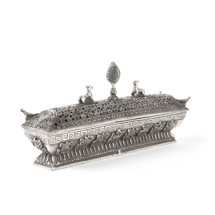 Tibetan Silver Incense Burner & Cover | Indigo Antiques