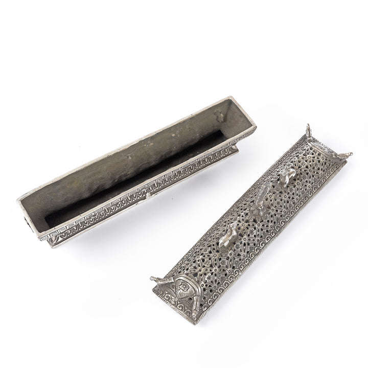 Tibetan Silver Incense Burner & Cover | Indigo Antiques