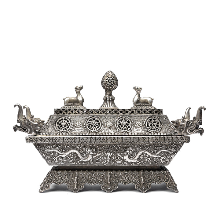 Silver Plated Tibetan Incense Holder | Indigo Antiques