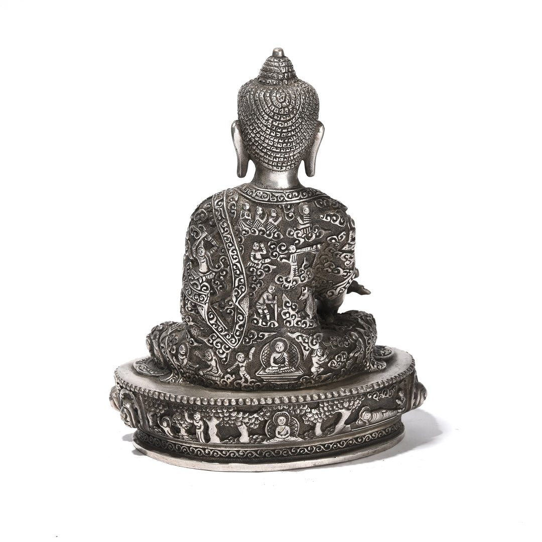 Reverse Of Medicine Buddha Statue - Varada Mudra | Indigo Antiques