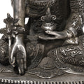 Sitting Silver Plated Buddha Statue - Varada Mudra