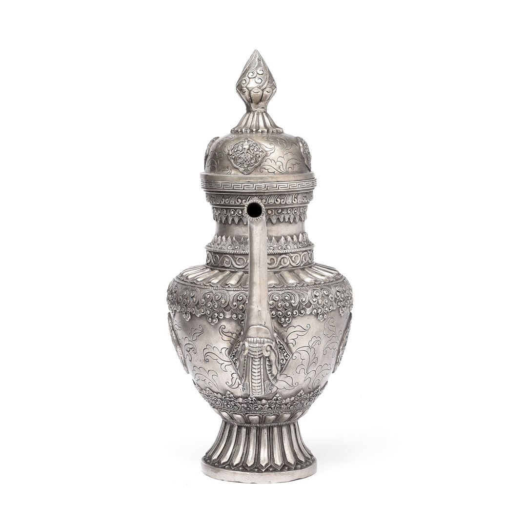 Silver Plated Tibetan Teapot | Indigo Antiques