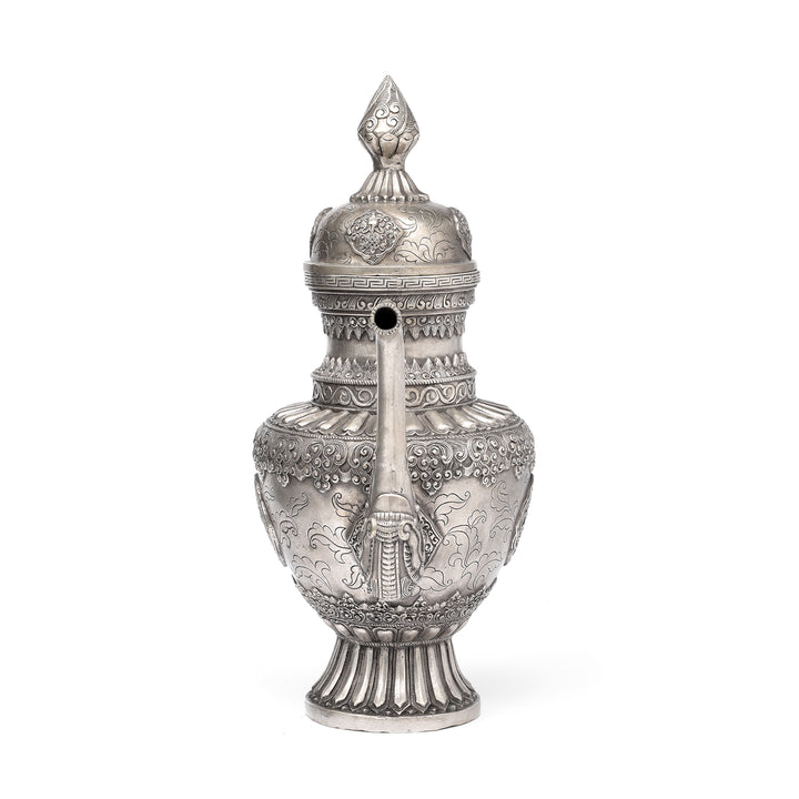 Silver Plated Tibetan Teapot | Indigo Antiques
