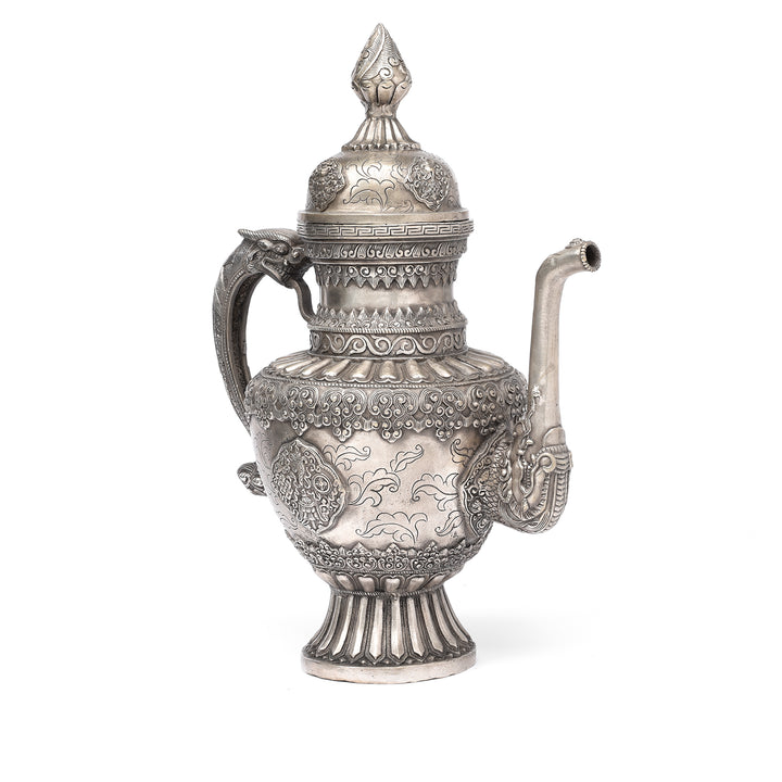 Silver Plated Tibetan Teapot | Indigo Antiques