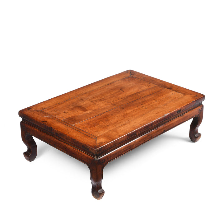 Angled View Of Chinese Antique Cypress Kang Table From Shanxi  - 19thC | Indigo Antiques