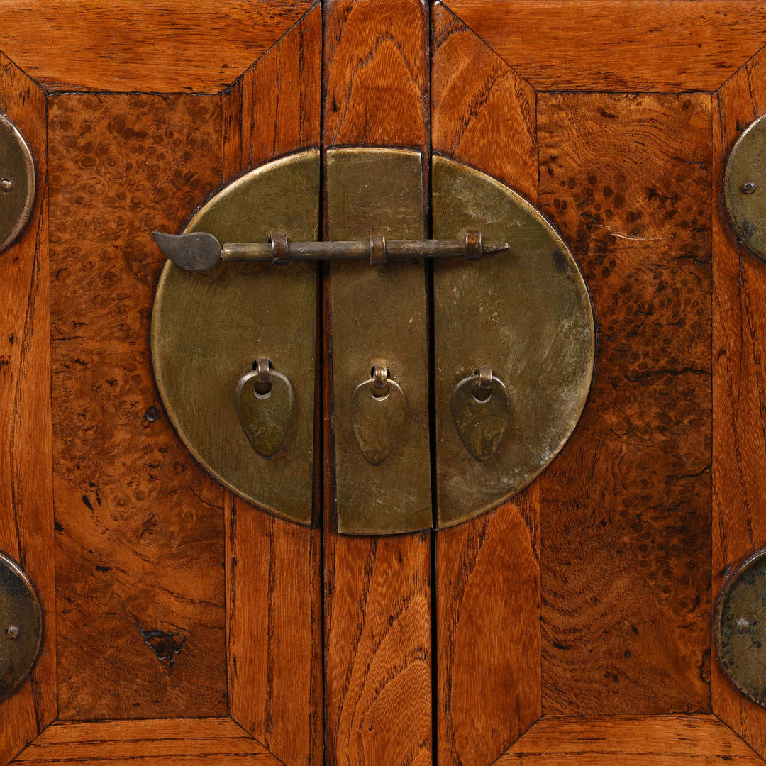 Detail From Burr Elm "Kang" Low Cabinet From Tianjin - 19thC | Indigo Antiques