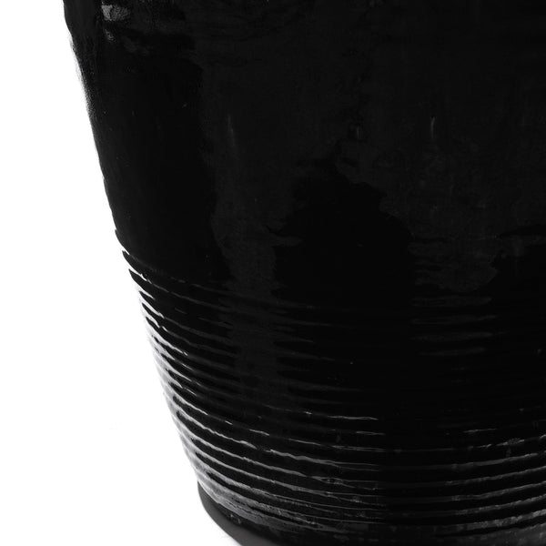 Black Glaze Chinese Storage Jar From Shanxi - 19thC
