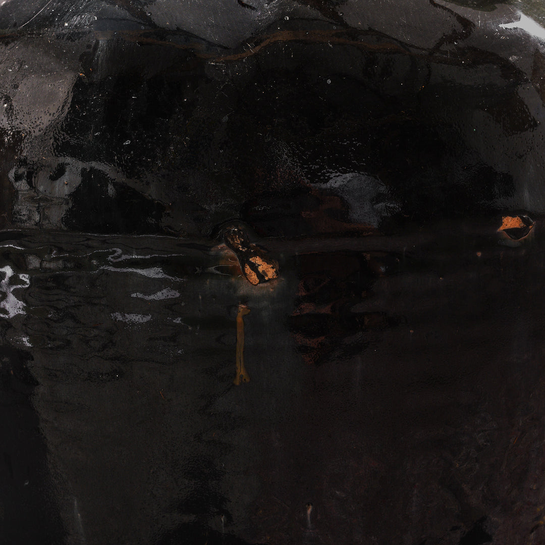 Kiln Marks From Antique Storage Jar With Black Glaze From Shanxi - 19thC | Indigo Antiques