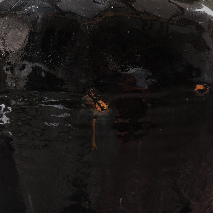 Kiln Marks From Antique Storage Jar With Black Glaze From Shanxi - 19thC | Indigo Antiques