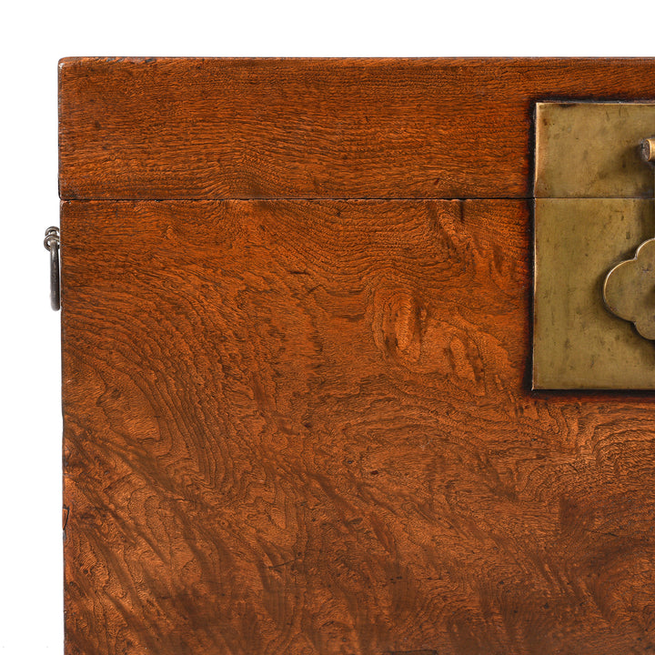 Corner Detail From Antique Chinese Camphor Chest From Tianjin - 19thC | Indigo Antiques