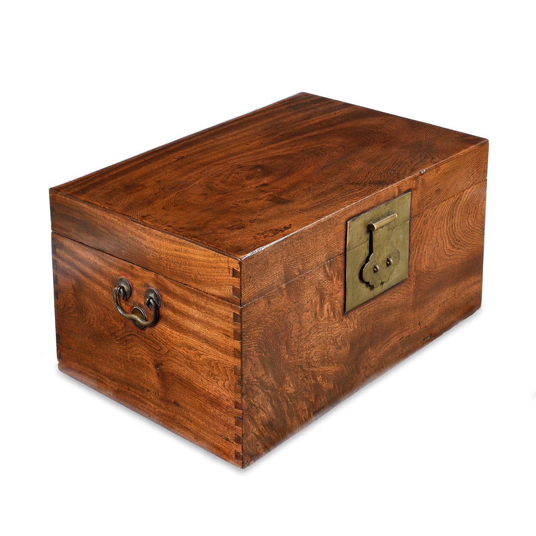 Angled View Of Antique Chinese Camphor Chest From Tianjin - 19thC | Indigo Antiques
