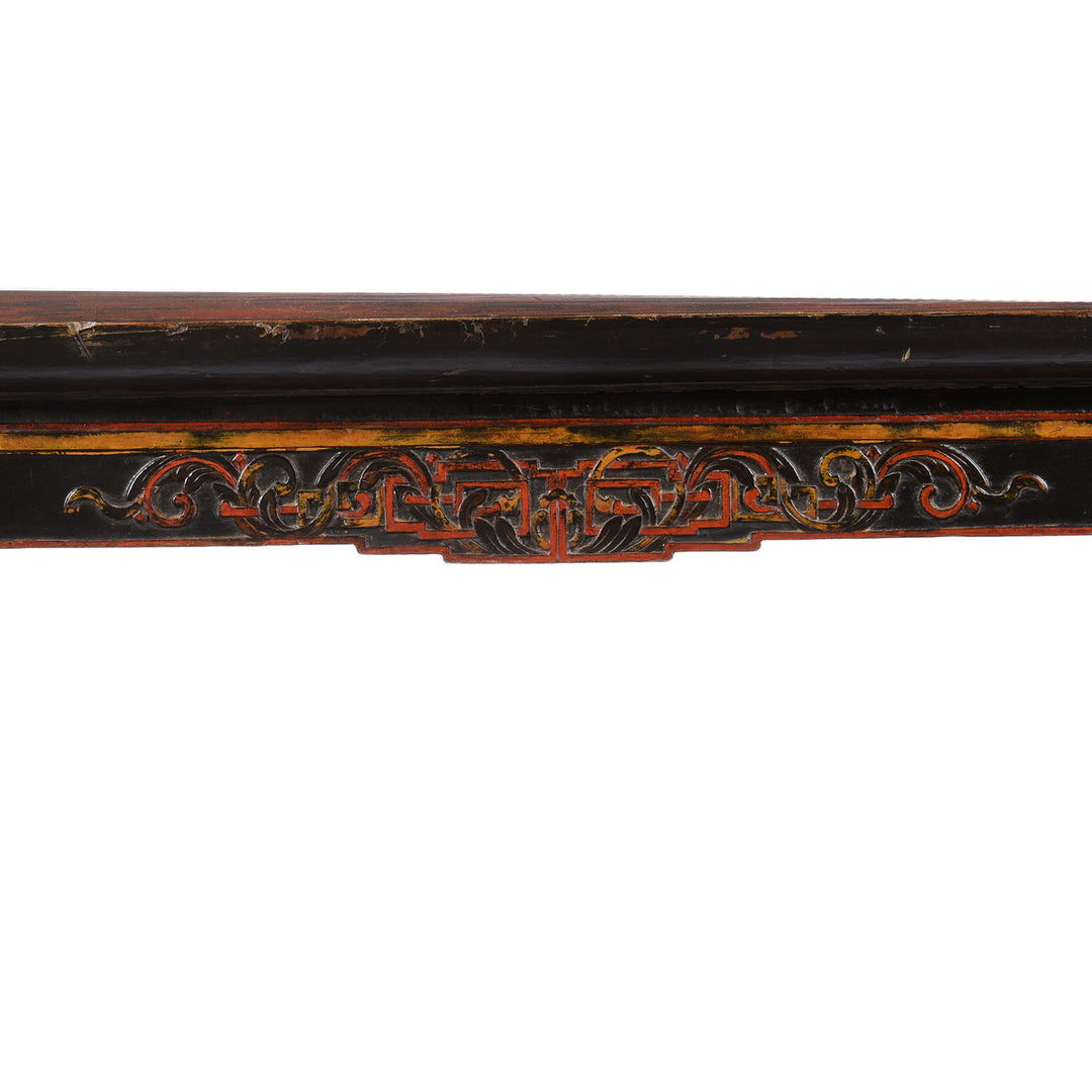 Lacquer Chinese Bench From Jiangxi Province - 19thC