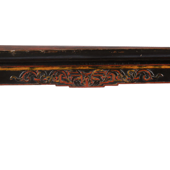 Lacquer Chinese Bench From Jiangxi Province - 19thC