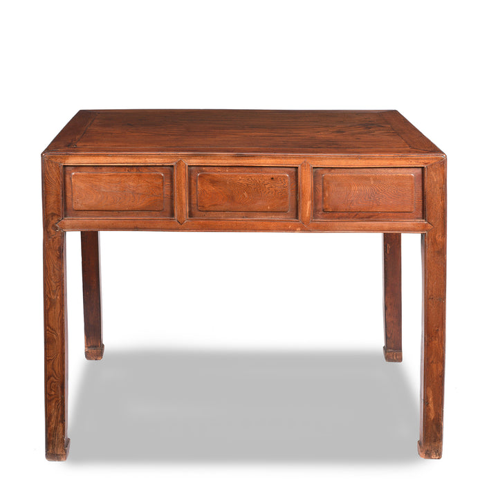 Reverse Of 3 Drawer Red Elm Desk From Shanxi - 19thC | Indigo Antiques