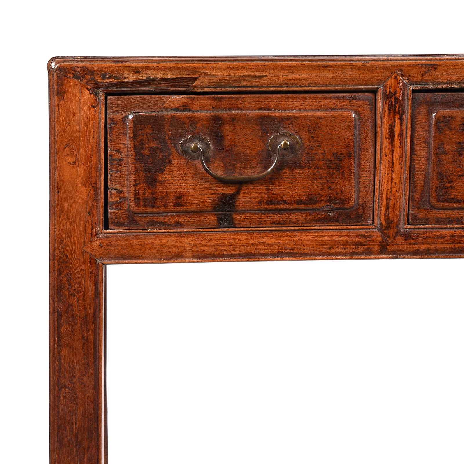 3 Drawer Red Elm Desk From Shanxi - 19thC | Indigo Antiques