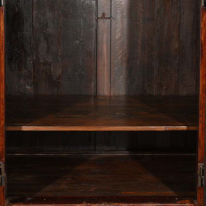 Interior Of Red Lacquer Wedding Cabinet - 19thC | Indigo Antiques
