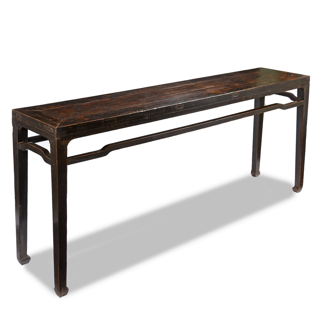 Angled View Of Chinese Elm Altar Table - 19thC | indigo Antiques