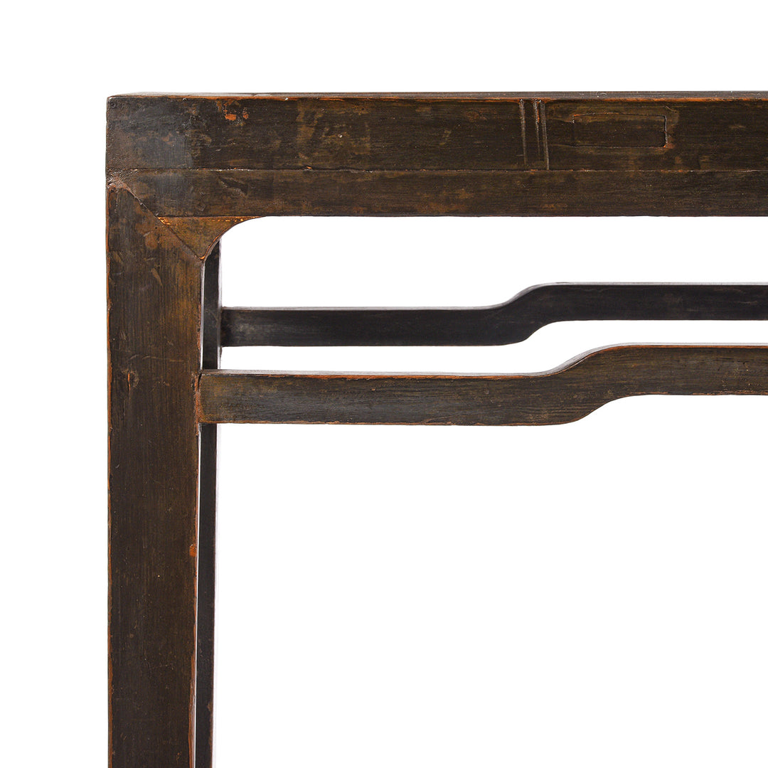 Corner Detail From Chinese Elm Altar Table - 19thC | indigo Antiques