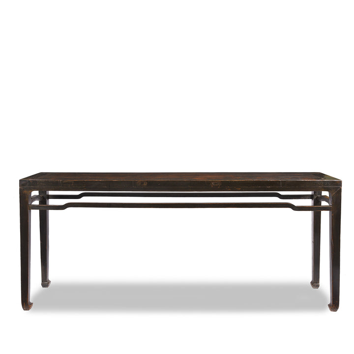 Reverse Of Chinese Elm Altar Table - 19thC | indigo Antiques