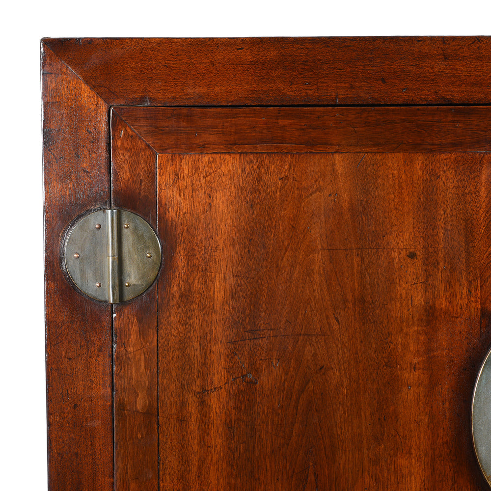 Corner Detail From Catalpa Wood Ming Style Cabinet From Peking - 19thC | Indigo Antiques
