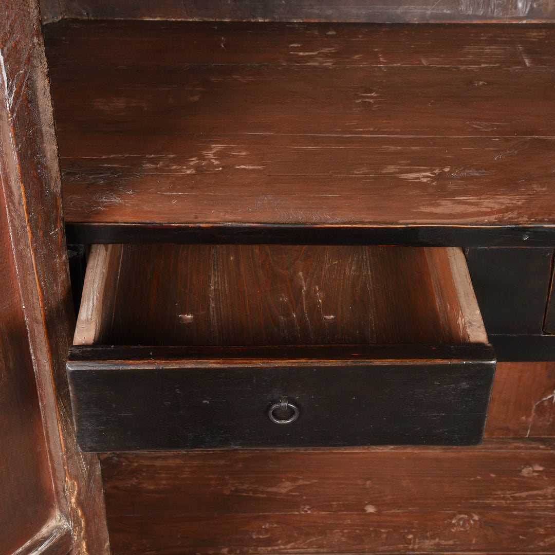Drawer Interior Of Chinese Black Lacquer Cabinet From Shanxi - 19ThC | Indigo Antiques