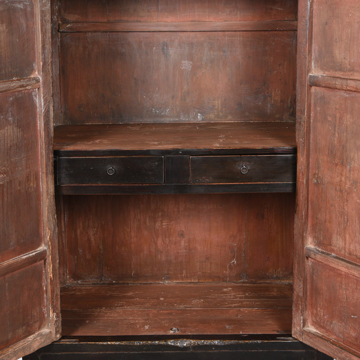 Interior View Of Chinese Black Lacquer Cabinet From Shanxi - 19ThC | Indigo Antiques