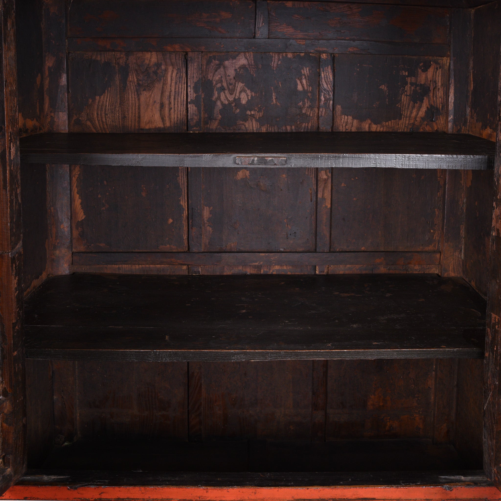 Interior Of Red Lacquer Wedding Cabinet - 19thC | Indigo Antiques