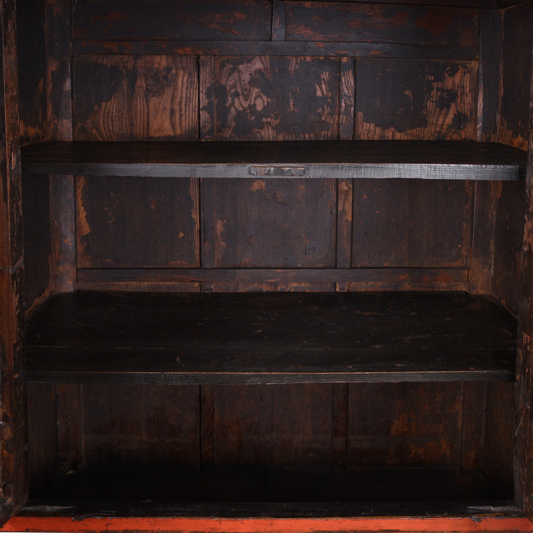 Interior Of Red Lacquer Wedding Cabinet - 19thC | Indigo Antiques