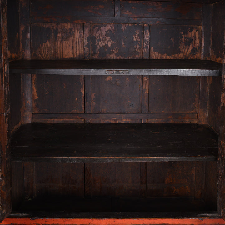 Interior Of Red Lacquer Wedding Cabinet - 19thC | Indigo Antiques