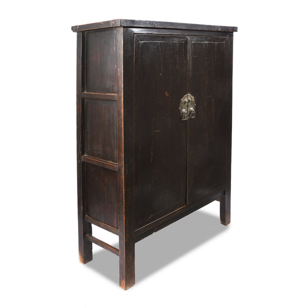 Black Lacquer Cabinet From Shanxi - 19th Century