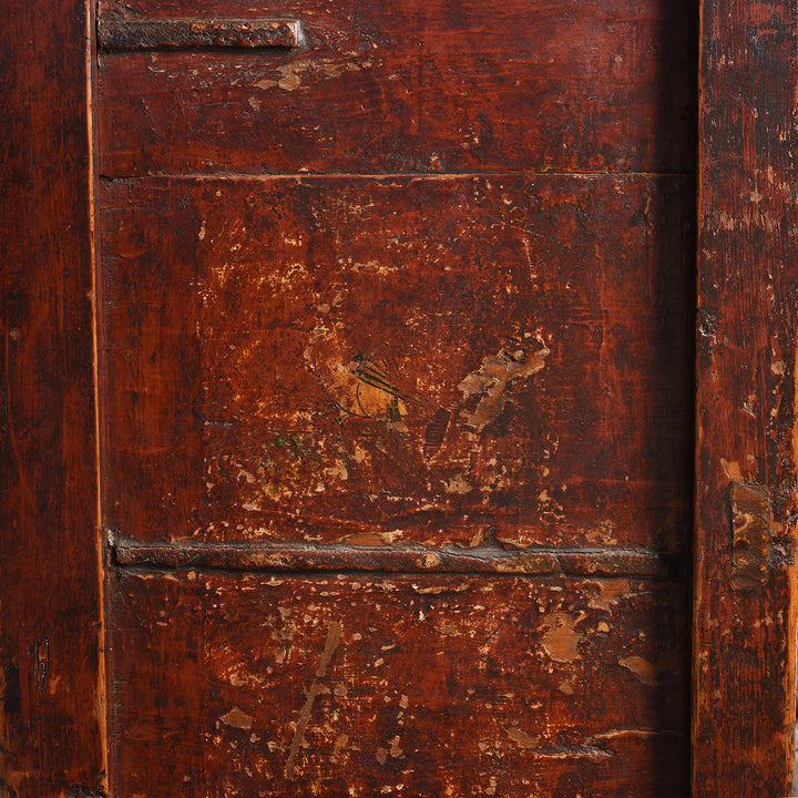 Side Detail From Tibetan Altar Cabinet With Original Painting - 19thC | Indigo Antiques