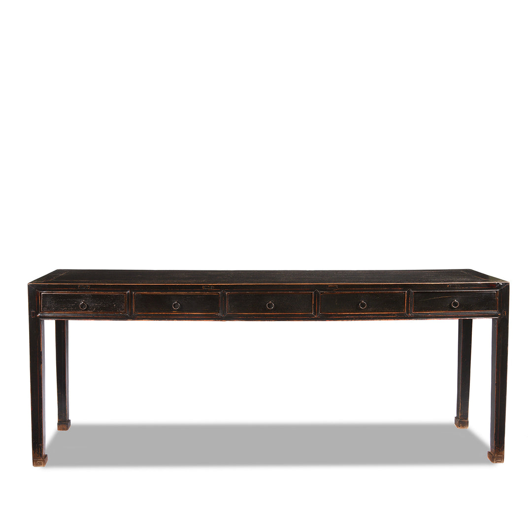 Black Lacquer 5 Drawer Altar Table From Shanxi - 19thC | Indigo Antiques