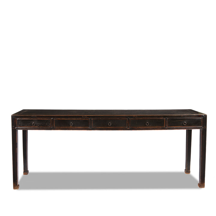 Black Lacquer 5 Drawer Altar Table From Shanxi - 19thC | Indigo Antiques